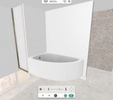 Plan SDB 1er version vasque 70cm et couloir 100cm