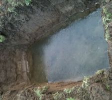40 cms d'eau dans le trou de la fosse.... &ccedil;a promet !!!!