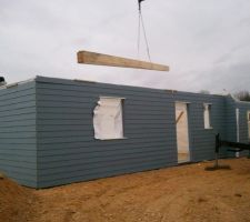 Mise en place d'une poutre transversale.