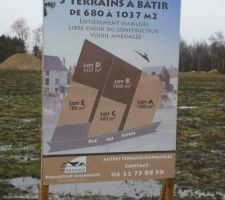 Voilà vous pouvez admirer le lot de terrains qui étaient dispo!