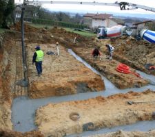 Fondations en cours de réalisation