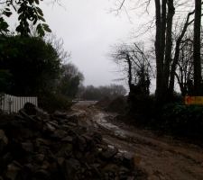 Terrassement de l'entrée du lotissement