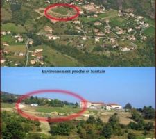 Situation du terrain sur la parcelle constituant les 15 lots