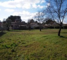 Vue des deux terrains