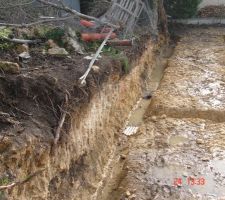 Comme c'est du rocher l'eau ne sevacue pas;je pense qu'il faudra pomper !!!