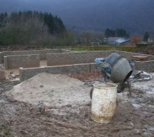 élévation des murs du sous-sol