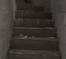 Escalier brut de décoffrage !!!