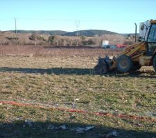 Ca y est, le tracto est sur le terrain