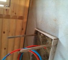 Entaille dans le mur pour le rail