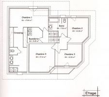 Plan de la suite parentale et de l'étage