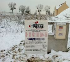 Notre panneau de chantier!
