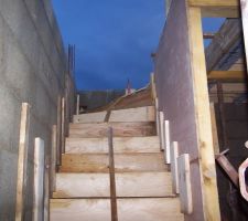 Préparation de l'escalier