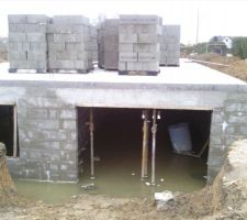 S&eacute;chage de la dalle.