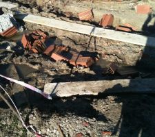 L'entrée devant le garage en détail.