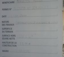 Le permis est affiché en route pour les 2 mois de recours avec les voisins !