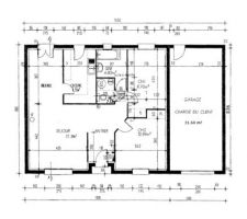 Voici le plan de la maison :
C'est le modele Chatelet 1.