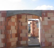 Voute de l'entrée décoffrée