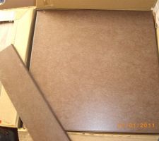 Carrelage et plinthe salle de bain urbana marron 31.6x31.6