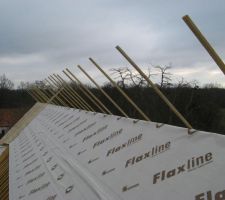 Notre écran de sous-toiture Flaxline, à base de fibres de lin, de chez Soprema.