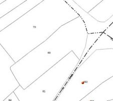 Notre terrain correspond au n&deg;80.
Environ 90m de long et 26m de large