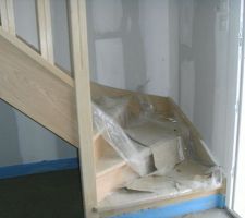 L'escalier en bois exotique.....