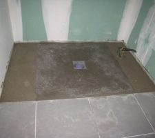 Pose du receveur &agrave; carreler