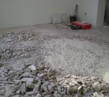 Pour poser le carrelage obliger de recaser notre dalle