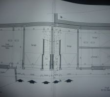 Le plan des garage au rdc