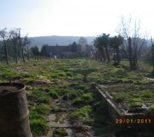 VUE ARRIERE DE LA FUTUR MAISON