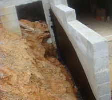 Mur de soutènement gauche - Etanchéité