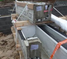 R&eacute;ception des 1/2 coffres linteau de chez Eveno