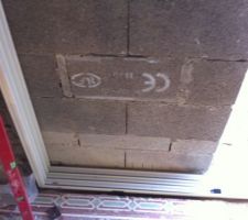 Baie Vitrée de 3m à galandage, partie galandage