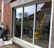 Baie Vitrée de 3m à galandage