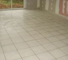 Carrelage cot&eacute; salon