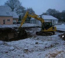 Terrsassement sous la neige