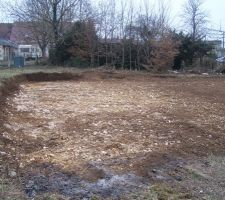 Debut des travaux,la platforme