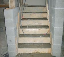 Escaliers du vide sanitaire &agrave; la partie jour