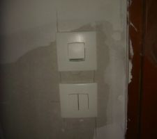 Electricité - interrupteur double ou interrupteur lumière extérieure