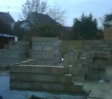 Elevations des murs du rez de chauss&eacute;e