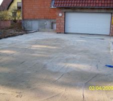 Pr&eacute;paration en vue du pavage pr&eacute;vu le 04/04/09