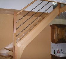 Escalier pour acceder au comble amenagée