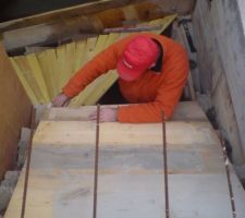 Fer tors en attente pour l'escalier