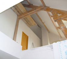 Fin de l'enduit de lissage à l'étage