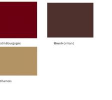 Voici les couleurs qui nous plaisent le plus pour les volets avec une pr&eacute;f&eacute;rence pour le sation Bourgogne car il est chouette, mais on a peur de s'en lasser rapidement.. les autres couleurs sont plus neutres..

Qu'en pensez vous??

Seuls les volets seront peints avec une couleur, la partie auvent   console peint sera vernis, mais pas de couleur.