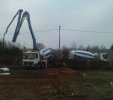 Preparation de la pompe pour le coulage