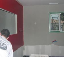 Cuisine rouge et grise