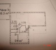 De plus pr&eacute;s;car nous avons modifier le RDC
nous avons rajout&eacute; un dressing dans la suite parental