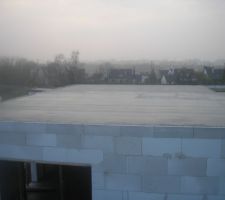 Plancher béton vue du haut