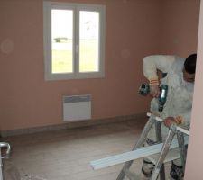 Carrelage imitation parquet au sol