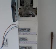 TGBT avec en haut coffret de communication